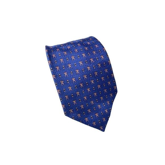 Daniel De Fasson Blue Silk Bodybuilder Necktie - Picture 1 of 5